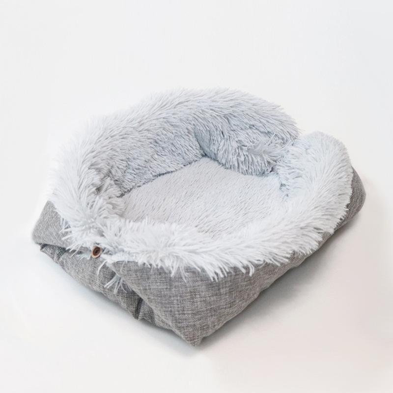 New winter dual-purpose cat blanket, kennel and dog cage mat, moisture-proof warm mat, imitation linen plush mat