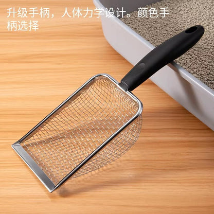 Cat litter shovel upgraded handle stainless steel cat litter shovel rutin chicken shovel climbing pet shovel beach shovel