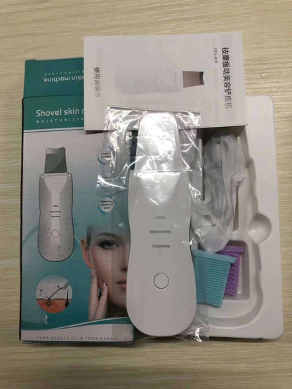 Cross-border new ultrasonic skin scraper, blackhead scraper, acne exporter, pore cleaning and beauty device, dead skin cleansing device