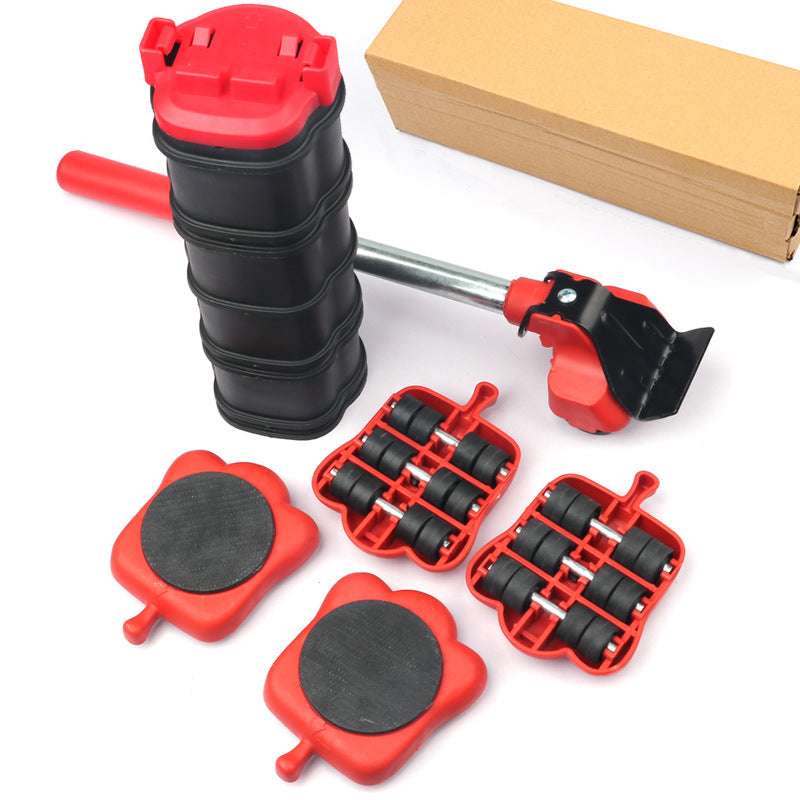 13-Piece Plastic Handy Mover Heavy Object Mover with Pry Heavy Furniture Moving Roller Kit