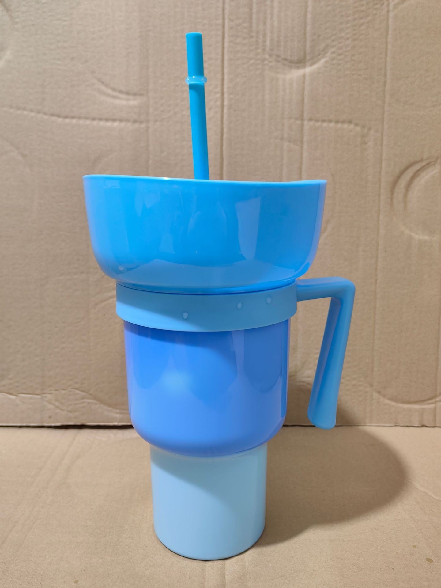 Amazon Popcorn Bucket Beverage Coke Juice Straw Cup Creative Cinema Promotion Couple Popcorn Coke Bucket