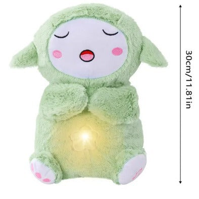 New Lamb Dudu Baby Plush Doll Newborn Luminous Breathing Music Soothing Doll Baby Toy