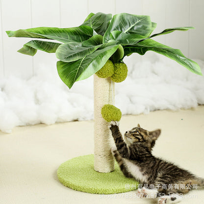 Cross-border e-commerce new cat climbing frame sisal toy cat scratching board coconut tree cat scratching frame sisal column cat claw grinding