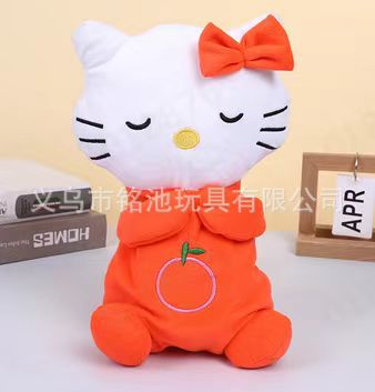 Cross-border new style breathing and luminous lullaby cute soothing bear sleeping soundly baby bear music doll