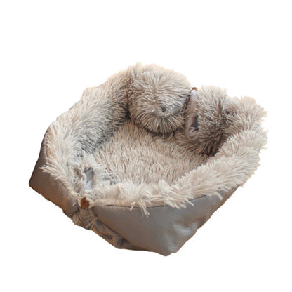 New winter dual-purpose cat blanket, kennel and dog cage mat, moisture-proof warm mat, imitation linen plush mat