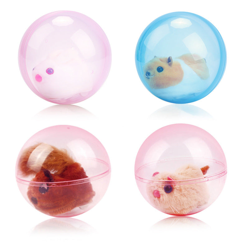 Electric bunny hamster running ball electric toy guinea pig universal rolling ball funny cat funny dog plush pet toy