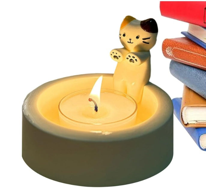 Cross-border Cartoon Kitten Candle Holder cartoon kitten candle holder decoration home furnishings