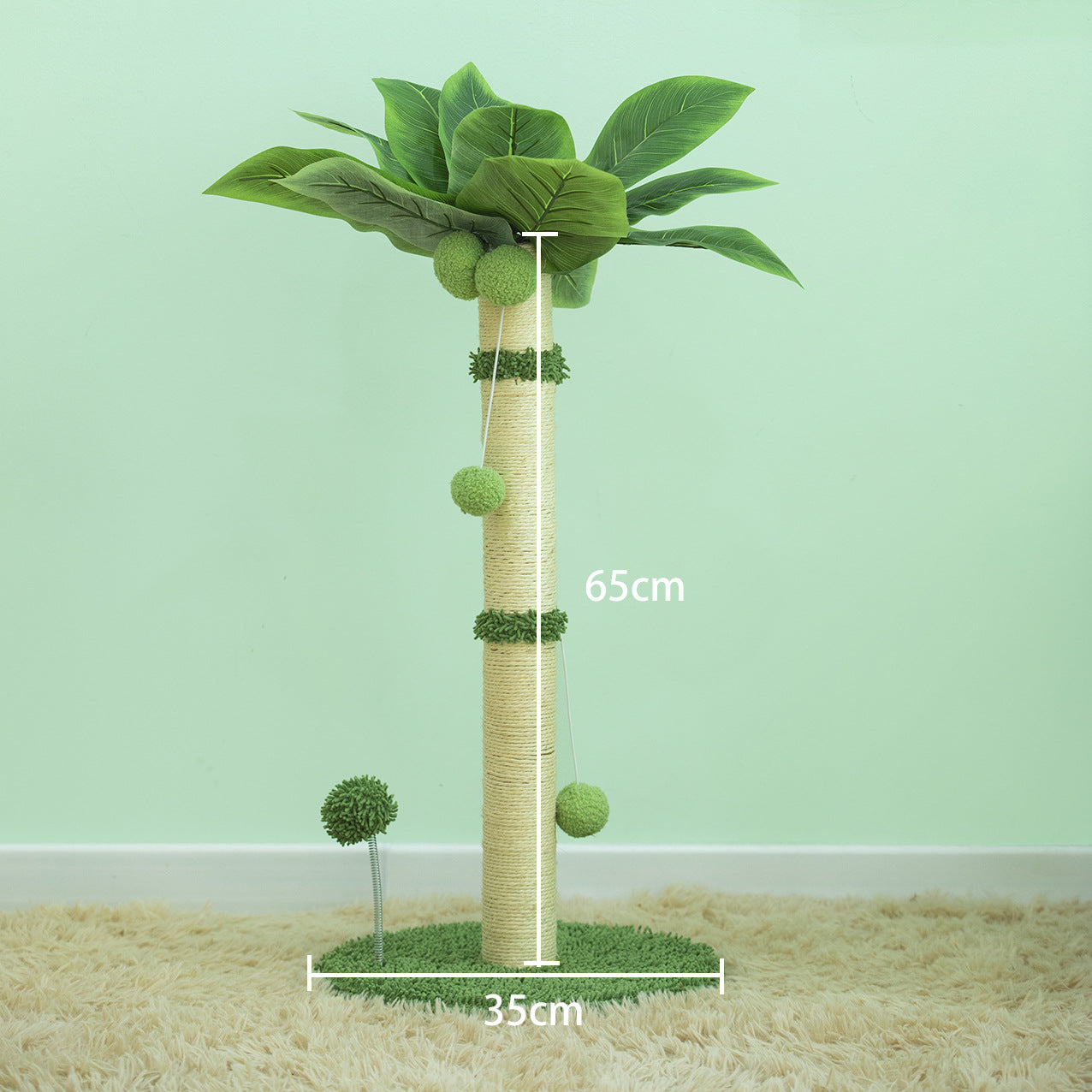 Cross-border e-commerce new cat climbing frame sisal toy cat scratching board coconut tree cat scratching frame sisal column cat claw grinding