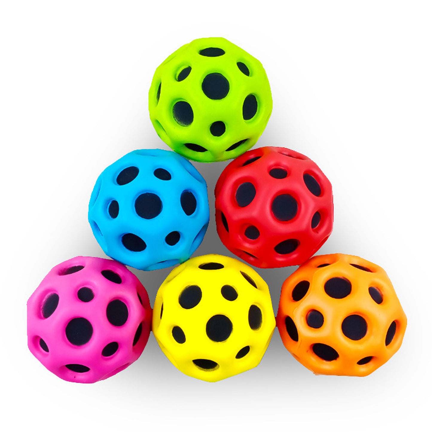 Space Ball high elastic ball hole ball pu foam ball porous ball parent-child interactive toy ball sports fitness ball