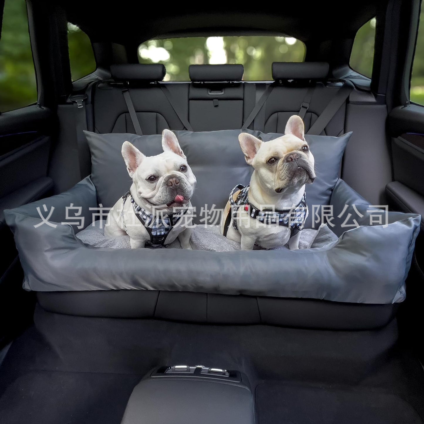 Pet car kennel, outdoor car mat, 3-seat rear dog mat, waterproof, dirt-proof, non-stick hair, washable