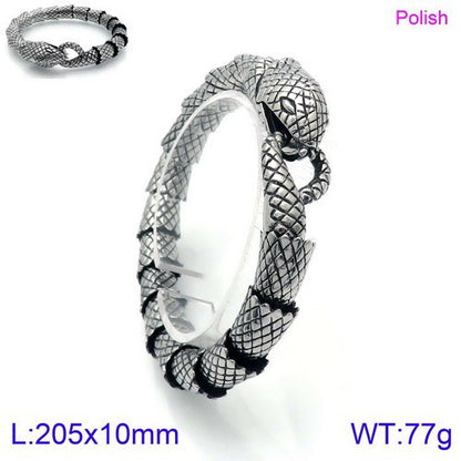 European and American stainless steel snake accessories, fashion trend cross-border creative personality snake men's titanium steel bracelet jewelry