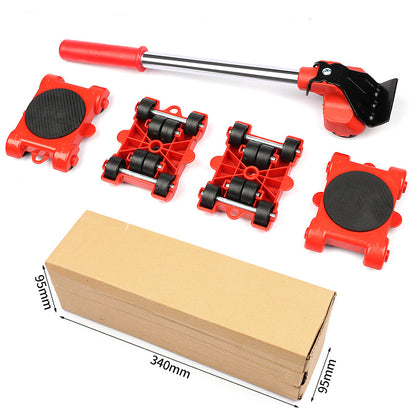 13-Piece Plastic Handy Mover Heavy Object Mover with Pry Heavy Furniture Moving Roller Kit