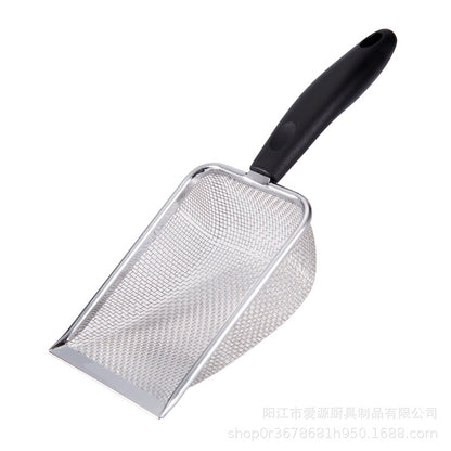 Cat litter shovel upgraded handle stainless steel cat litter shovel rutin chicken shovel climbing pet shovel beach shovel