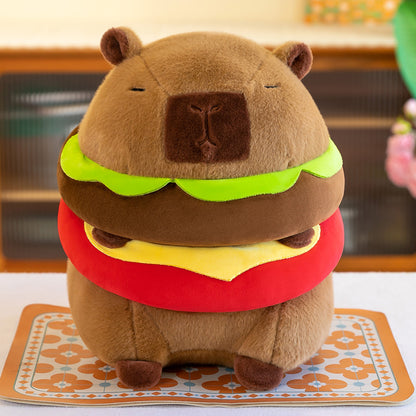 Cute Hamburger Piglet Plush Toy Doll Doll Pillow Internet Celebrity Send Baby Birthday Gift Wholesale