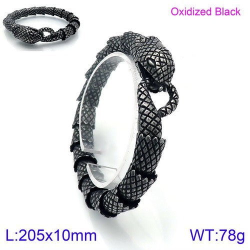 European and American stainless steel snake accessories, fashion trend cross-border creative personality snake men's titanium steel bracelet jewelry