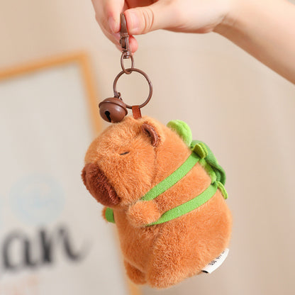 Capibala Doll Strawberry Capybara Doll Capibala Pendant Capybara Snap Circle Ugly Cute Doll Bag Ornament