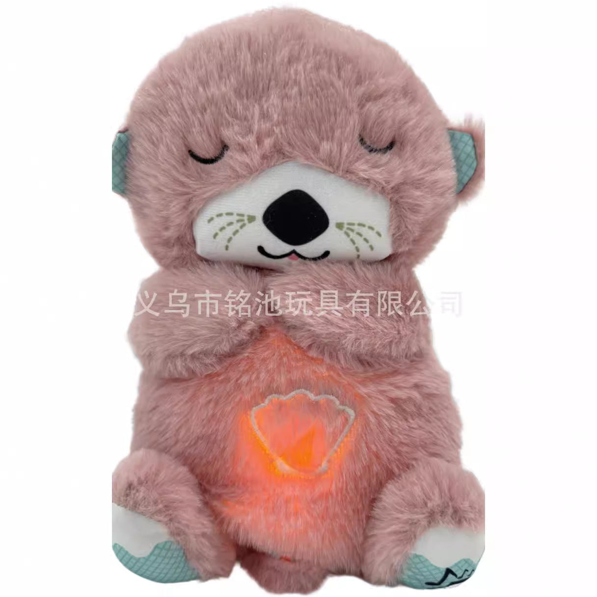 Cross-border new style breathing and luminous lullaby cute soothing bear sleeping soundly baby bear music doll