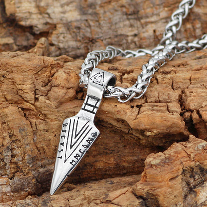 Film and television peripherals Nordic mythology Viking pendant women's mini rune sword necklace amulet jewelry manufacturer wholesale