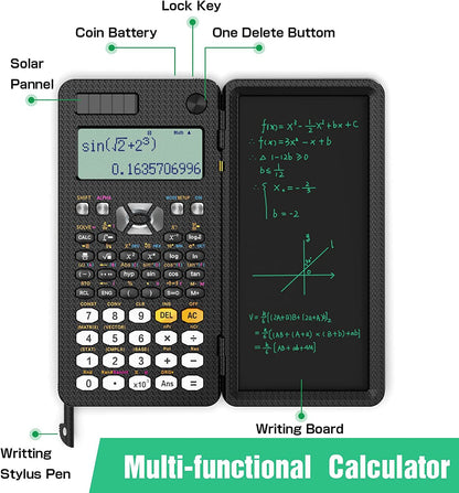 Solar Scientific Calculator with LCD Notepad 417 Functions