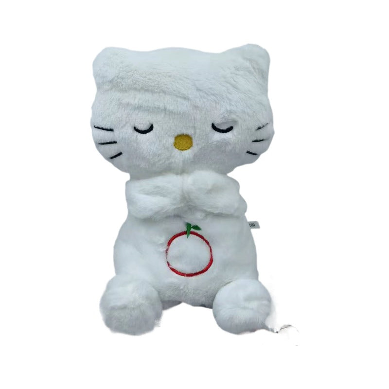 Cross-border new style breathing and luminous lullaby cute soothing bear sleeping soundly baby bear music doll