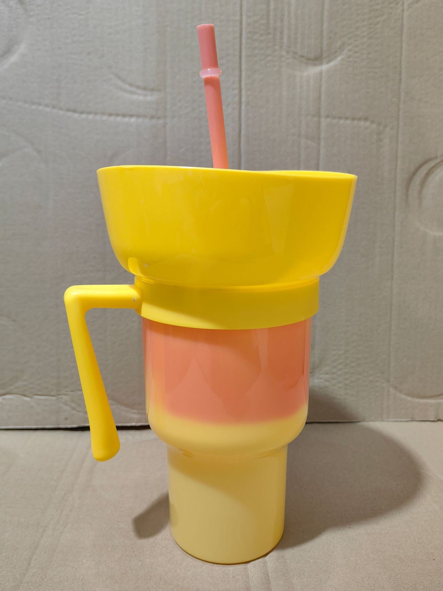 Amazon Popcorn Bucket Beverage Coke Juice Straw Cup Creative Cinema Promotion Couple Popcorn Coke Bucket