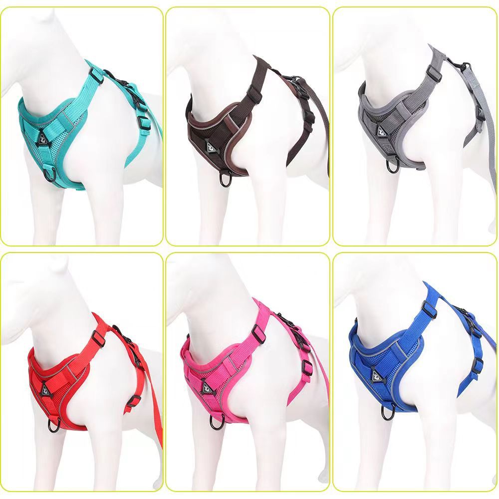 New dog leash vest-style anti-shedding pet harness reflective breathable dog leash cat leash