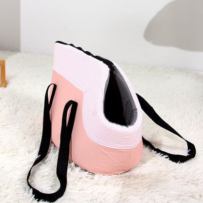 Simple style pet shoulder bag breathable portable dog take-out bag cat crossbody removable washable bag wholesale