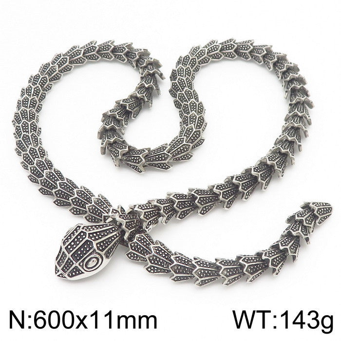 European and American stainless steel snake accessories, fashion trend cross-border creative personality snake men's titanium steel bracelet jewelry