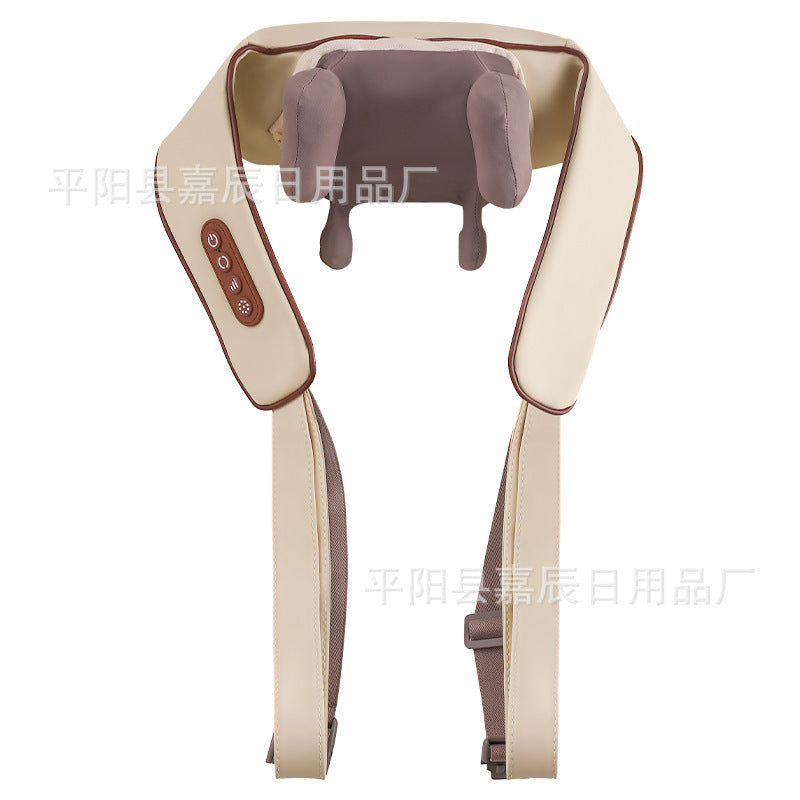 Cross-border trapezius hot compress massager shoulder and neck massage shawl electric kneading multifunctional back massager manufacturer