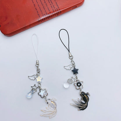 [Good Luck Koi] New Chinese style national trend koi star beaded hanging chain personalized versatile mobile phone chain car pendant