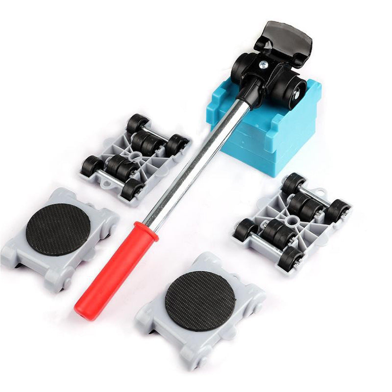 13-Piece Plastic Handy Mover Heavy Object Mover with Pry Heavy Furniture Moving Roller Kit