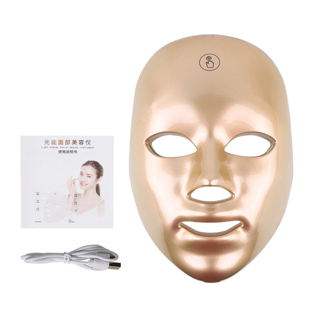 Touch LED Color Light Mask Rechargeable Mask Device Seven Color Light Beauty Device Photon Skin Rejuvenation Device