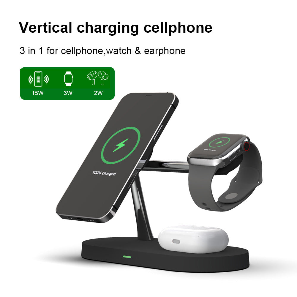 Original magnetic wireless charger three-in-one multi-function fast charge for Apple iphone12 earphone watch