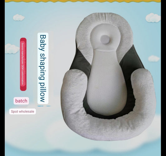 Confinement center baby pillow correcting anti-bias baby pillow side sleeping pillow anti-overflow milk positioning pillow shaping pillow