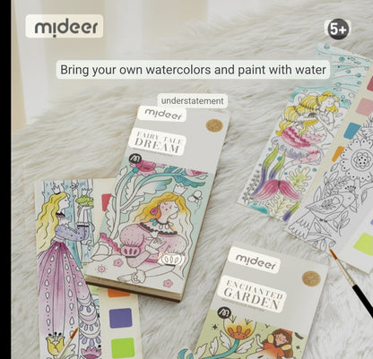 mideer children's painting set picture book paint light pastel brush watercolor graffiti painting enlightenment