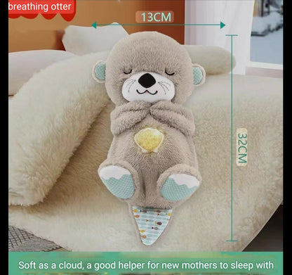 Breathing Otter Bear Cute Soothing Plush Toy Baby Sleeping Doll Gift Doll Doll Sleeping Artifact